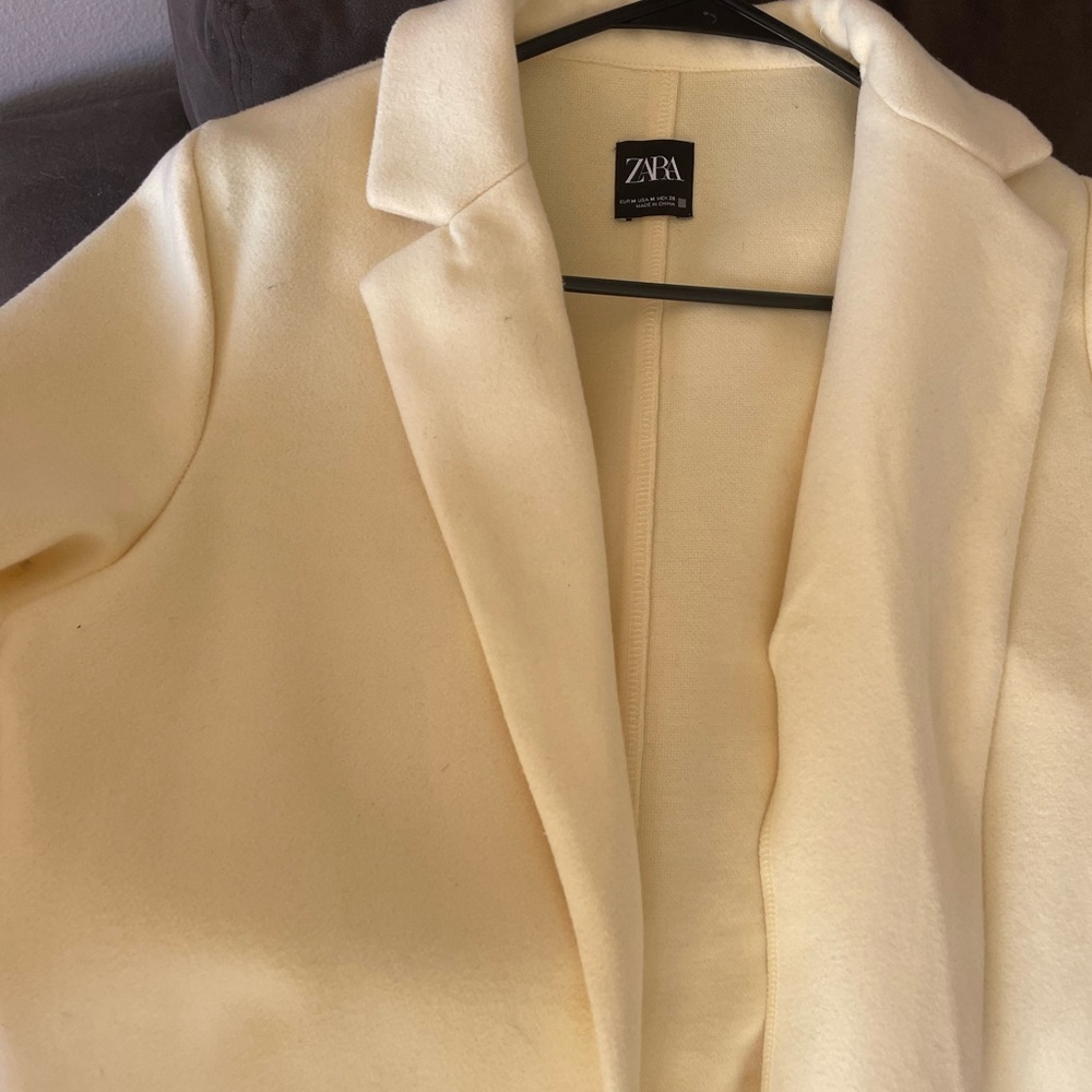 Zara Yellow Pea Coat - Picture 2 of 3